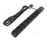 HSK DATA ACAR-S8-5M-BLACK Regleta de alimentación
