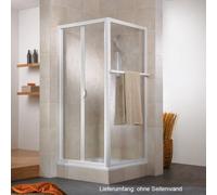 HSK Favorit puerta plegable de 2 hojas, tamaño: 75 x 185 cm, 110075-01-50edelglas, Cabinas de ducha: Aluminio-plata mate: ESG transparente con vidrio noble