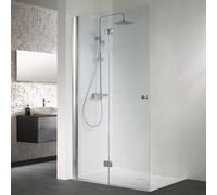 HSK Walk In Exclusiva puerta plegable, abatible a la izquierda, medidas: 90,0 x 200,0 cm, 4206090-L-SO-50Edelglas, Cabinas de ducha: Colores especiales: ESG transparente con vidrio noble