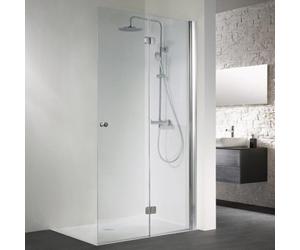 HSK Walk In Exclusiva puerta plegable, abatible, derecha, medidas: 90,0 x 200,0 cm, 4206090-R-41-120, Cabinas de ducha: Aspecto cromado: Vidrio real TwinSeal