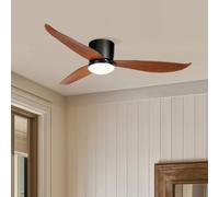 HSLJ1 Ventilador de techo inteligente de 46"/52" con luz, ventilador moderno y silencioso.