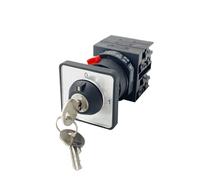 HSMXNEONJB Interruptor de leva de conmutación rotativo, 20 A, 2 posiciones, 0-1, encendido/apagado, trifásico, con llave, 690 V, 20 A, LW42 YMW42-20YS3/3S