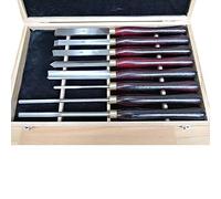 HSS - Juego de herramientas para torneado de madera de carburo con estuche de almacenamiento, 8 piezas, juego de cinceles para torneado de madera, casquillos de latón y asas de haya