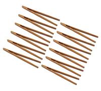 Hsthe Sea 12 pzs Pinzas de bambú para tostar Pinzas de Madera Pinzas pequeñas de Madera Cocina Pinzas pequeñas de Madera Pinzas de Cocina de bambú, 7 Pulgadas