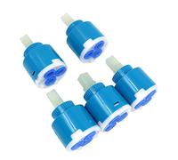 Hsthe Sea 5 válvulas de control interno de repuesto para grifo de cartucho de cerámica de 40 mm para grifos de una sola manija, color azul