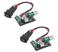 Hsthe Sea Controlador de Velocidad del Motor de CC de 2 Piezas 6 V 12 V 24 V 3 A PWM Controlador de Velocidad con Interruptor de Avance y Retroceso