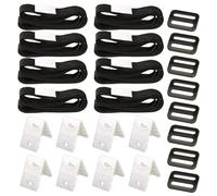 Hsthe Sea Juego de 8 Rodillos de Carrete para Piscina, Correas de sujeción para película Solar, Juego de Correas y Clips de sujeción, para Lona de Piscina, Cubierta de Piscina