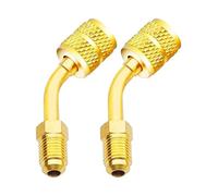 Hsthe Sea Kit de 2 adaptadores R410a, adaptador de mini split R410A hembra 5/16 macho 1/4, instalador y extractor de núcleo de válvula adaptador, juntas de manguera r134a, núcleos de válvula 5V1 para
