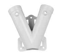 Hsthe Sea Soporte para mástil de Bandera, Soporte para Bandera con diseño de Doble Orificio para Pared Exterior, Soporte para Bandera Colgante para Exteriores 2,8x2,5 cm