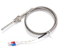 Hsthe Sea Termopar resistente al agua tipo K - Sonda de sensor de temperatura para controlador de temperatura, rosca de tubo M8 de dos cables con aislamiento de 1,5 m