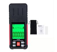 HT670 - Tacómetro digital con pantalla LCD de 10 a 99999 rpm, fotoeléctrico automático, función de memoria Max/Min/Avg para taller industrial y pruebas de motores, color negro