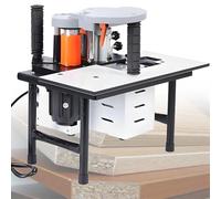 HTDRE Máquina portátil para encolar Cantos para proyectos de carpintería, Recubrimiento de Pegamento de Doble Cara Recto y Curvo con Recorte de Cabeza/Cola.