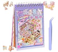 HTTDSLF Juegos de Pegatinas para Casa 3D DIY, DIY Scene Stickers, House Stickers, Pegatinas 3D para Casa, Alivia el Estrés y Entretiene, incluye Pinzas