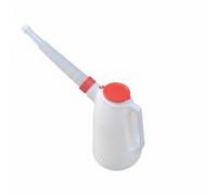 HuadaXtai Aceitera Jarra Medidora Dispensador Recipiente con Flexible de Polietileno Resistente y Tapas Antipolvo Adecuada para Talleres Reparaciones de Coches y Motocicletas, 3L