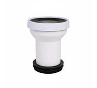 HuadaXtai Adaptador de Desagüe de Inodoro Tubo Desplazador Conector Sello Junta Material PP y Goma Drenaje Silencioso Antibloqueo Ajuste de Instalación Reparación de Baños Obra Doméstica, Recto
