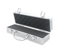 HuadaXtai Caja de Herramientas de Aluminio Robusta Maletín Estuche y Organizador con Carcasa de Aleación y Esquinas Plásticas Espuma Ajustable para Distintos, X-003