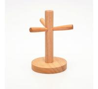 HuadaXtai Escurrevasos de Bambú Soporte de Tazas Portavasos Organizador de Mesa para Secado de Tazas Acabado Liso Fácil de Limpiar, Pequeño, Estilo Moderno Minimalista De Madera De Caucho