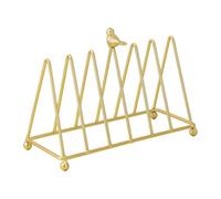 HuadaXtai Soporte para Vinilos Estante Organizador Porta Discos CD DVD Estructura Triangular Estable Decorativa para Ordenar Y Exhibir Medios Adecuado P, Oro, Individual