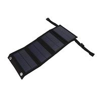 Huairdum Cargador de Panel Solar Plegable de 6W y 5V, Banco de Energía Solar Portátil para Exteriores con Circuito de Carga Eficiente, Ideal para Acampar, Caminar, Viajar