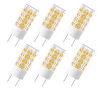 HUAMu 6X G4 Bombilla de LED 5W Bombilla Lámpara LED 51 SMD 2835LEDs Blanco cálido 3000K Iluminación LED Super Brillante 500LM LED Bulb AC/DC12V