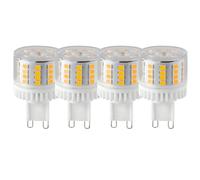 HUAMu G9 Bombillas LED 5W Non Regulable,5W Equivalente a 50W Halógena,blanco cálido 3000K,500LM,Sin Parpadeo,Lámpara G9 Para Iluminación Del Hogar,Pack de 4