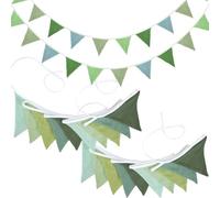 HuaMuDM 2pcs banderines,Bunting,Banderines Triangulares,Banderines Tela,Guirnalda Banderines,Banderines Fiesta,Banderines Cumpleaños,Multicolor Banderines, Bandera Banderín (D)
