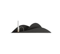 Huangj-0527 Soporte de Estante de Montaje en Pared Estantería de Pared Hierro Forjado, Estante Decorativo for Sala Estar, en Forma montaña 3D(Negro,Grande)