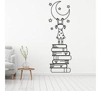 HUANYIN Libros infantiles vinilo pared apliques libro cita sala de lectura biblioteca librería decorativo pared pegatina decoración habitación infantil mural, 57x19cm