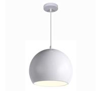 HUAYUSEDF Lámpara colgante ajustable: lámpara esférica de diseño nórdico for cocina, sala estar y comedor (blanco, 7,8 pulgadas) negro 13, pulgadas(White,13.7in)