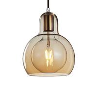 HUAYUSEDF Lámpara colgante de una sola cabeza, lámpara cristal personalidad creativa, accesorios iluminación techo, decoración bar sala estar y dormitorio(Amber)