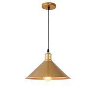 HUAYUSEDF Lámpara Colgante Dorada De Cono Moderna Isla Cocina, Lámparas Colgantes Techo Metal Dorado, Luces for Pasillo, Comedor, Dormitorio, Bar, Café, Enchufe (39 Cm) Un Color 30 Cm(39cm)