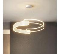 HUAYUSEDF Lámpara colgante nórdica moderna, lámpara de acrílico redonda minimalista for comedor, cocina, isla, dormitorio, for decoración(Cold White,White 100cm)