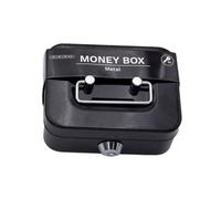 Hucha con Llave - Caja Metálica para Efectivo con Cerradura - Caja De Efectivo con Asa Y 2 Llaves Puede Almacenar Billetes, Monedas, Tarjetas Bancarias, Recibos para Adultos Y Niños