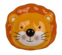 Hucha Decorativa de Cerámica con Diseños de Animales,10x8x7 cm, Colección de Personajes León, Tigre, Oso, Gato, Perro, Koala, con Tapón (León)