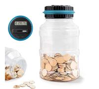 Hucha Digital - Caja de Ahorro Digital Reino Conteo Automático, Tarro para Contar Monedas con Pantalla LCD | El Tarro del Dinero del Contador de Monedas de la alcancía de la Capacidad 1.8