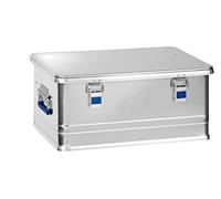 hünersdorff Caja de aluminio profesional de 48 litros, impermeable, con junta de goma, ligera, estable, asas plegables, preparación para cerraduras, color: plateado, 452150