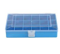Hünersdorff Caja de surtido PS COMPACT, 18 compartimentos 170x250x46 mm, azul, PP