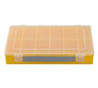 Hünersdorff Cajas de surtido PP CLASSIC, 12 compartimentos 225x335x55 mm, amarillo, con asa de transporte