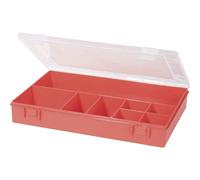 Hünersdorff Cajas de surtido PP CLASSIC, 8 compartimentos 225x335x55 mm, rojo