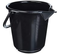 Hünersdorff Cubo industrial 10,5 L, redondo, con pico Negro, PEAD
