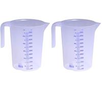 Hünersdorff Jarra graduada 5.000 ml, PP, 2 escalas Asa abierta, transparente y apilable (939500) (Paquete de 2)