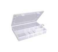 hünersdorff PP-Eco caja de almacenaje de joyerías caja transparente organizador | caja clasificadora robusta para tornillos y otras piezas pequeñas | 23,3 x 33,9 x 5,8 cm, transparente
