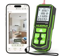 Huepar 120M Medidor Láser, App Bluetooth, Múltiple Referencia&Medición,IP54 | M/In/Ft, Doble Ángulo, 3 Referencia, Medición Múltiple, 3 Potencia Métodos, Función Silencio, 30 Memoria, Bolsa, Roscada