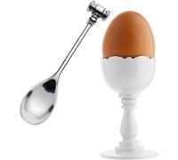 Huevera con cuchara DRESSED, 16 cm, blanco, Alessi