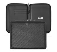 BOSS Carpeta organizadora negra de formato A5 con cremallera envolvente y monogramas grabados - StyleConference folder A5 Monogram Zipped Bla, 58138528 Negro pcs.