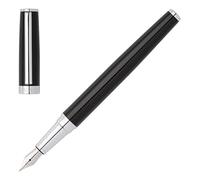 BOSS Estilográfica con acabado lacado negro y anilla con logo - StyleFountain pen Gear Icon Black, 58109487 Negro pcs.