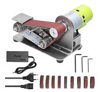 HUIOP Amoladora multinela de cinta eléctrica DIY pulido pulido de bordes con 10 piezas 30 mm papel de lija