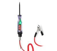 HUIOP Comprobador de circuitos,Probador de circuito con pantalla digital eléctrico portátil para automóvil de 3-48 V, probador de sonda de circuito para automóvil y camión, probador de luz de prueba