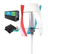 HUIZHITENGDA Generador de turbina eólica de Eje Vertical 12V-220V 3000W | Sin ruido con 3 cuchillas de aleación de aluminio para energía fuera de la red y doméstica con controlador MPPT