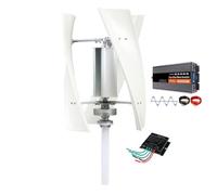 HUIZHITENGDA Generador Eólico de 6000W 12V 24V 48V 3 Aspas | Con Inversor Generador De Energía Sin Ruido Arranque A Baja Velocidad Del Viento Adecuado Para Granjas/Calles